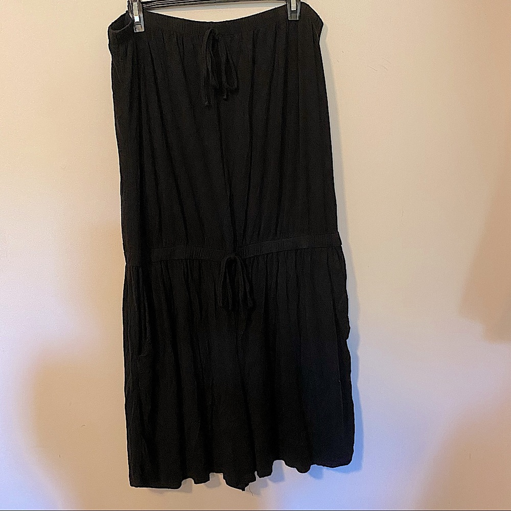 Capsule Black Playsuit Romper Tube Top Tie Front Key Hole Front One Piece